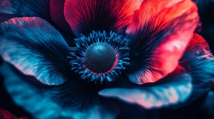A bright close-up of a red and purple flower in bloom, excellent for adding a touch of nature to decor and inspiring floral art