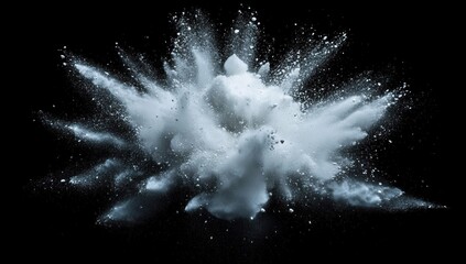 Abstract explosion of white powder.  