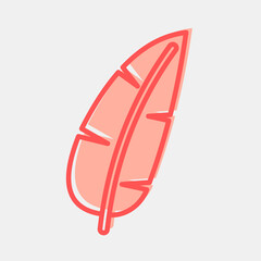 Icon banana. Plant leaves elements. Icon in two tone style.