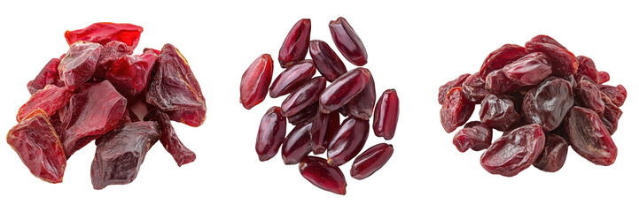 Obraz premium Dried Fruit Trio Chunks, Grains, and Berries.
