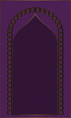 Muslim prayer rug illustration design. Arab decorative ornament. textile products