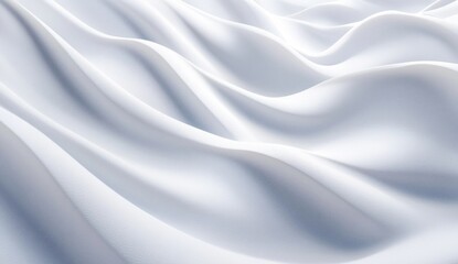 Smooth, flowing white fabric drapes.  Detailed, elegant folds create a sense of movement and luxury