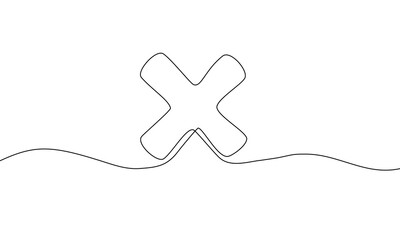 Continuous line drawing of Checklist on transparent background. © Chanakarn