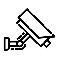 CCTV Icon in Outline Style. Line Art