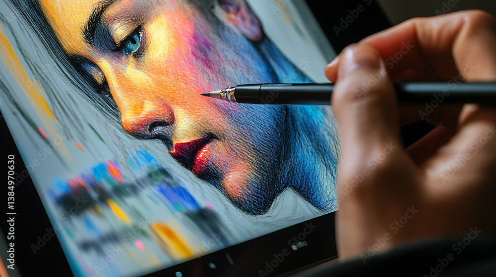 Poster an ai powered digital art creation tool generating original artwork based on user input and artistic