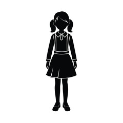 vector silhouette of a girl