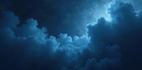 Fototapeta premium Dense smoke swirls on a dark mysterious night, fog, ambiance