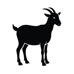 vector silhouette of a goat