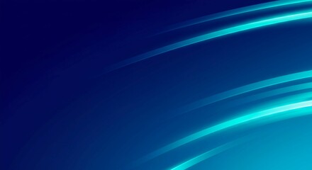Fototapeta premium Futuristic blue wave design with flowing light lines creates a dynamic abstract backdrop