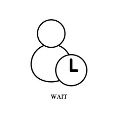 Icon a wait, isolated against a clean background.