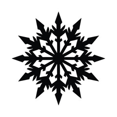 vector silhouette snowflake icon