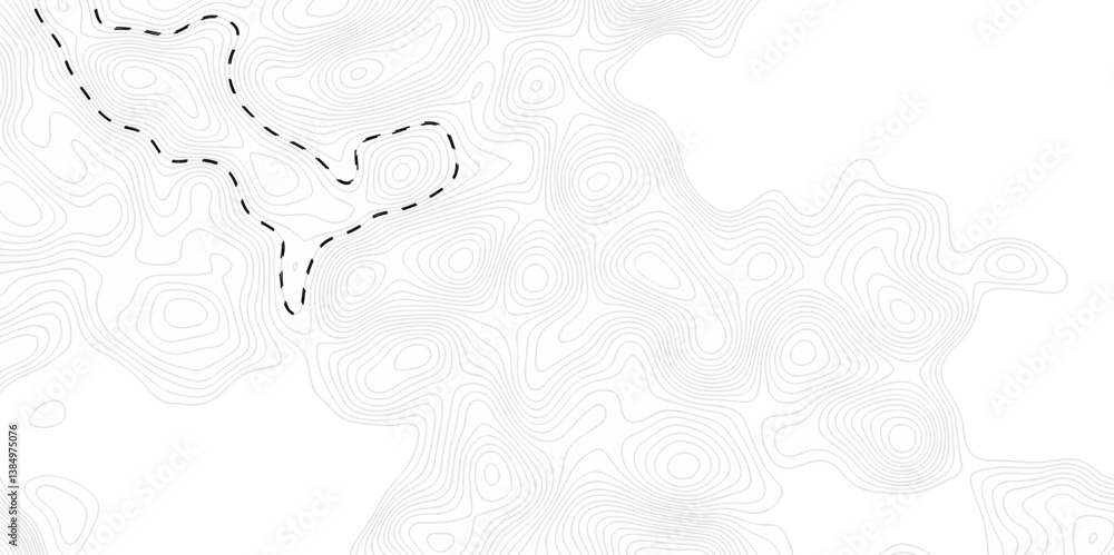 Poster vector geographic contour map. topography map background. black and white wave seamless line. topogr