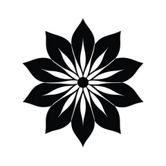 vector silhouette of a flower