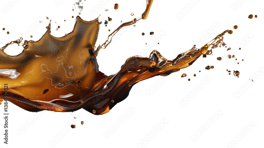 Poster liquid splash in motion: a dynamic image of a liquid splash frozen in mid-air, showcasing the fluid'