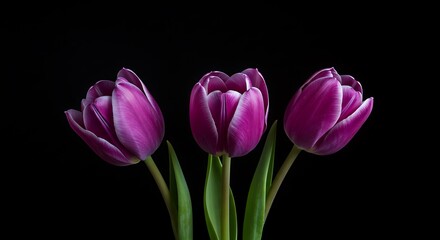 Obraz premium Velvet Night Blooms AI Generated