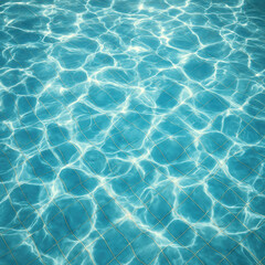 Obraz premium Sunlight Reflections on Blue Swimming Pool Water Surface