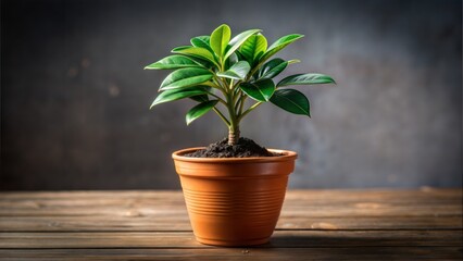 Obraz premium Plant in Clay Pot. 