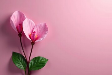 Single soft pink cyclamen, elegant curves, high-resolution render , floral, detail