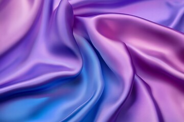 Obraz premium Fluid, vibrant silk drapes in a gradient of purple and blue