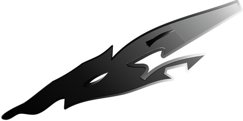 Abstract Vector Shape with Glossy Finish – Multipurpose Modern Icon for Creative Projects and Digital Design