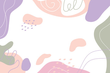 Fototapeta premium Hand drawn flat design abstract background