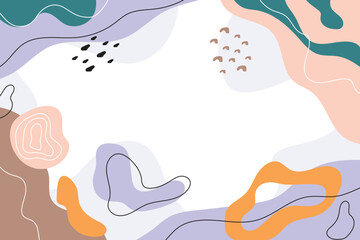 Hand drawn flat design abstract background