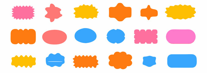 Colorful Geometric Shapes: A vibrant collection of geometric shapes in a range of colors, arranged on a unified backdrop.