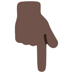 Index Pointing Down: Medium-Dark Skin Tone
