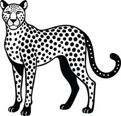 cheetah silhouette vector art