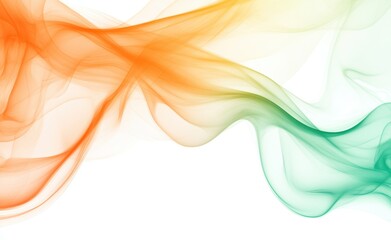 Abstract Smoke Waves: An artistic display of swirling smoke in vibrant orange and green hues, creating a sense of movement and ethereal beauty.