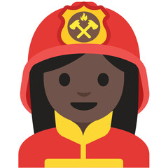 Firefighter (Dark Skin, Woman)
