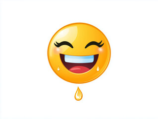 Yellow emoji face laughing with tears of joy