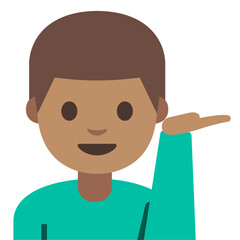 Person Tipping Hand (Medium Skin)
