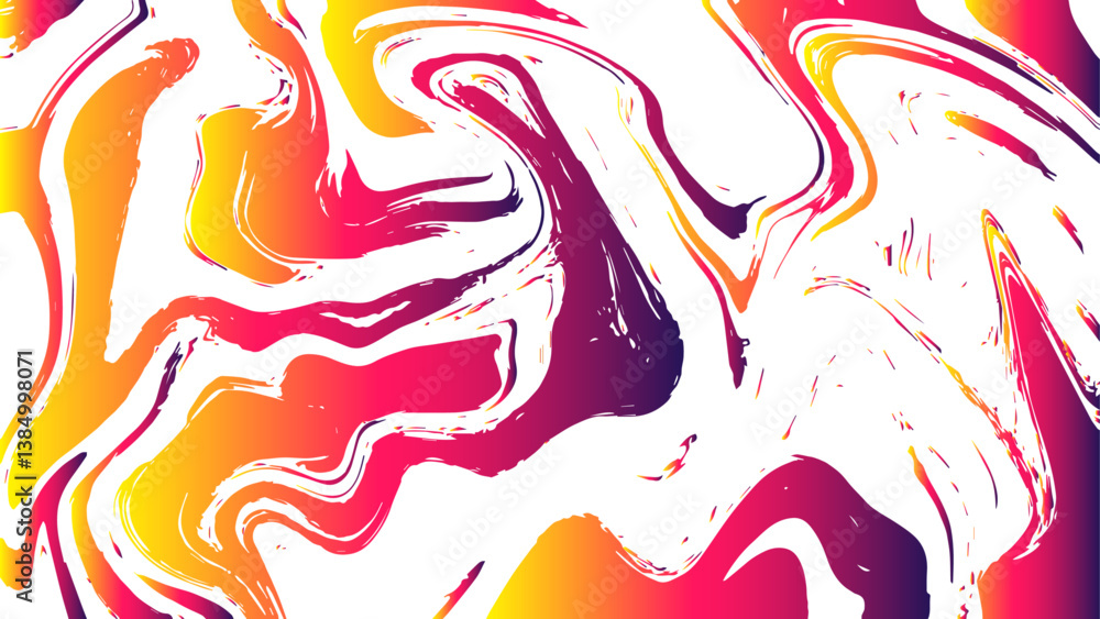 Aufkleber Abstract Marble texture background. Colorful mixing oil paint texture. Splash of paint. Colorful liquid. Background with gradient oil painting texture. Horizontal banner with waves and marble ink 