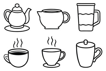 Chai Line Art Illustration Simple Design for Creative Artwork 