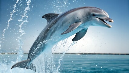 Elegant Dolphin Soaring Above the Waves