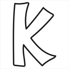 capital Letter K illustration icon vector