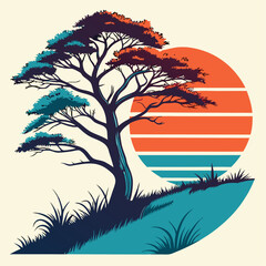 Close-up woman planting a young fir tree in the forest,putting it down on the ground,  tree growing with sunshine in garden. eco concept