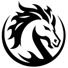 Fire horse symbol silhouette