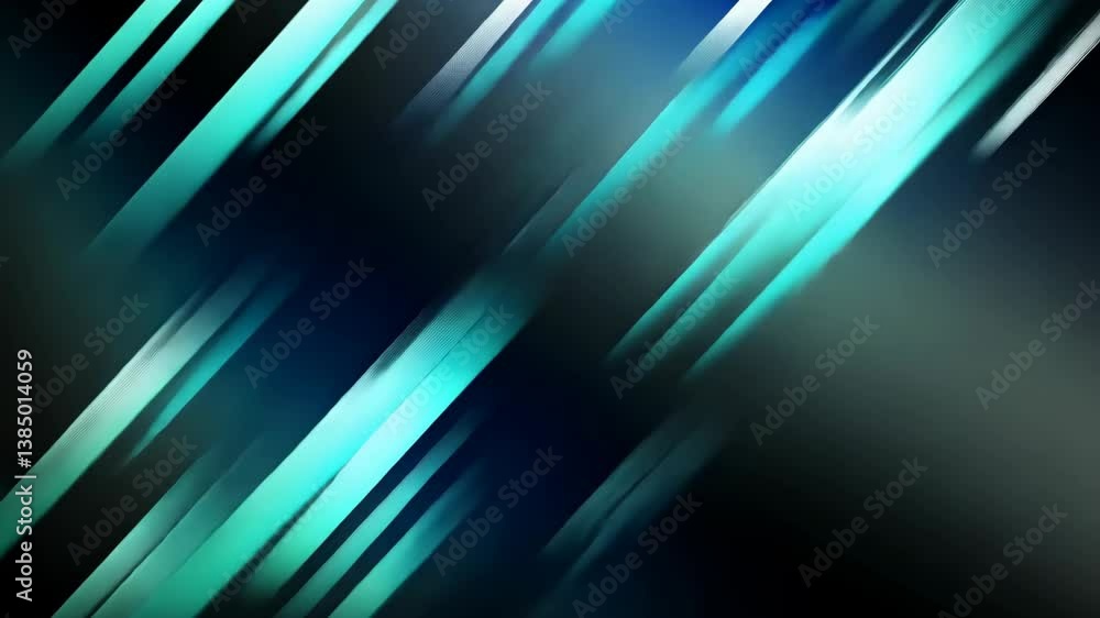 Poster dynamic blue and green abstract background with streaks of light creating a modern digital atmospher