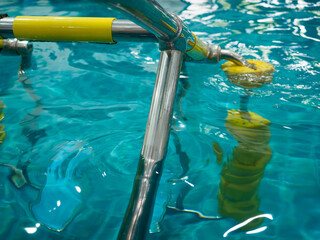 Hydrotherapy for health with warm water in the whirlpool