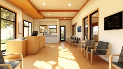 Fototapeta premium Modern Vet Clinic Waiting Room