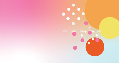 カラフルな円とグラデーションのカバーデザイン