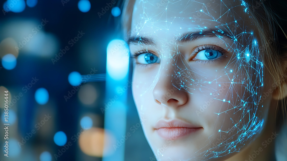 Aufkleber an ai powered facial expression recognition system analyzing emotions during virtual meetings for im