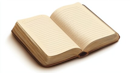 open book isolated on white background