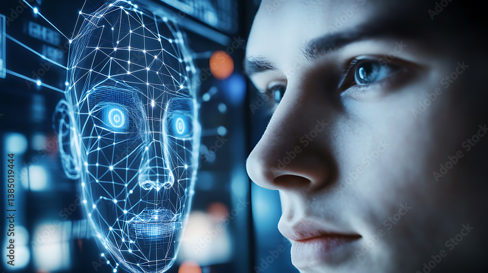 Poster an ai powered facial recognition system identifying individuals for secure access control in high se