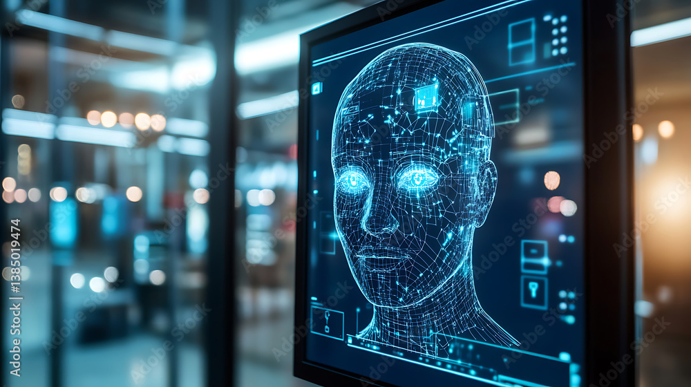 Poster an ai powered facial recognition system identifying individuals for secure access control in high se