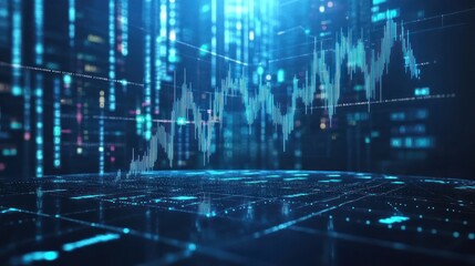 Abstract financial chart background