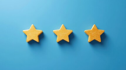 Obraz premium five stars on a blue background