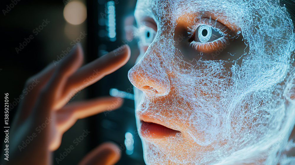Poster an ai powered facial reconstruction system helping reconstruct damaged faces using advanced 3d model